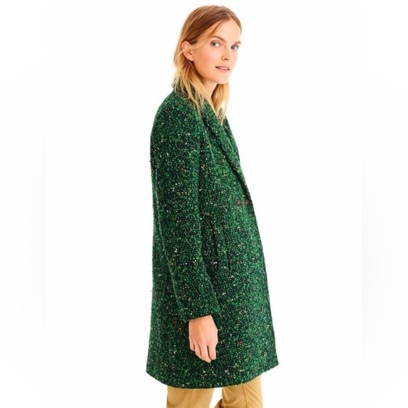 J. Crew Daphne Topcoat in Italian Tweed Green Wool - Picture 2 of 10